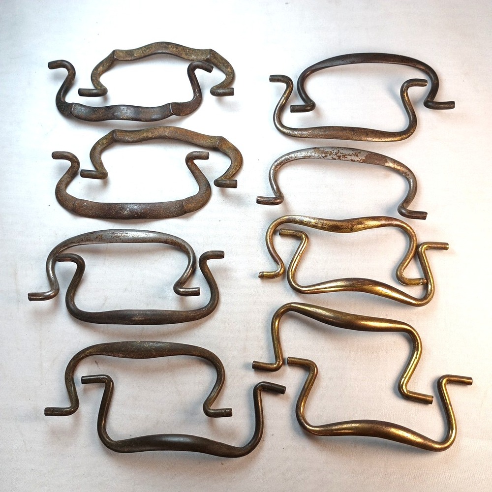Lot Of 15 Vintage Mix Patina Cast Iron and Brass Pull Handles